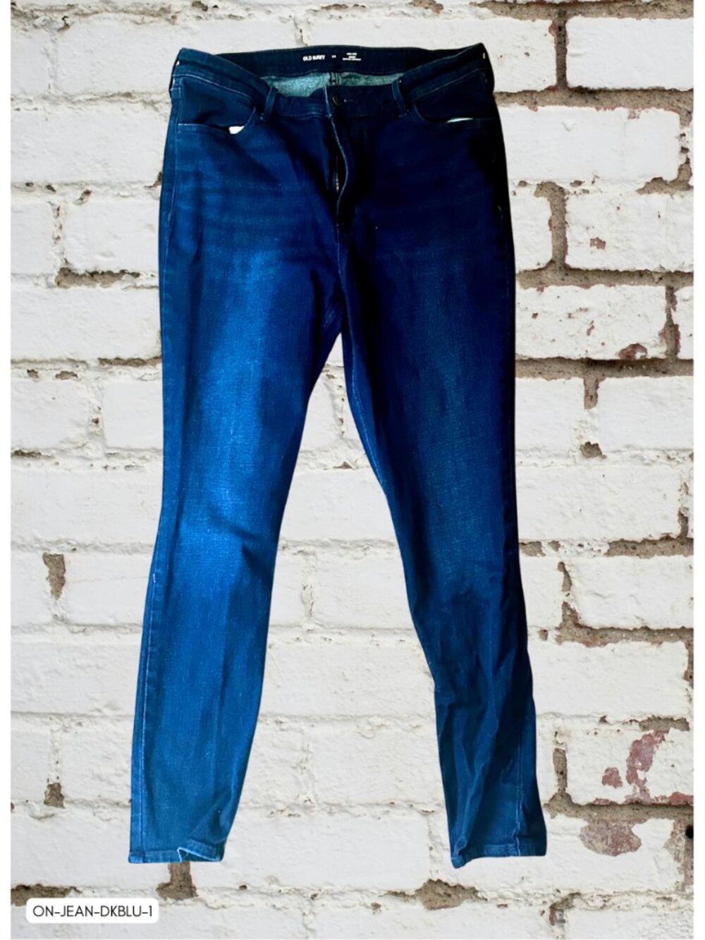 Old Navy Wow Super Skinny High Rise Jeans in Dark Blue
